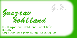 gusztav wohlland business card